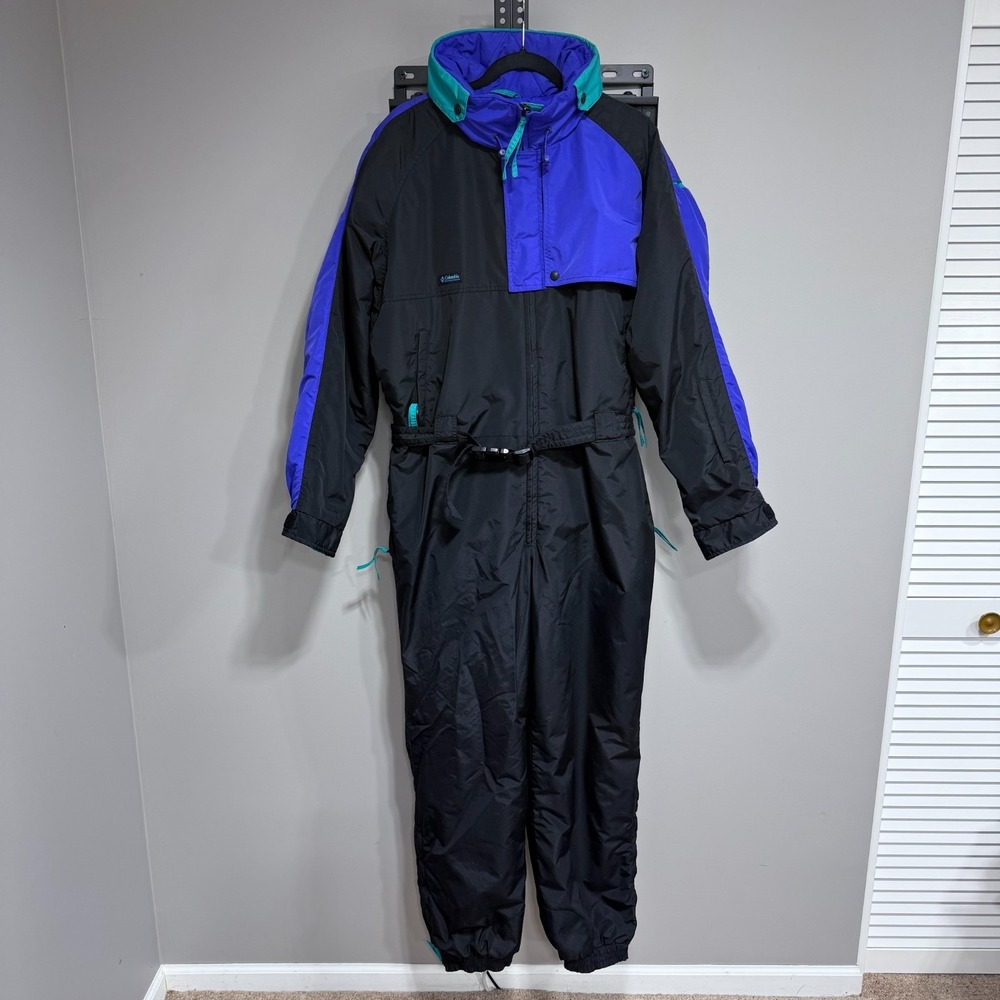 Vintage‎ Columbia Ski Suit One Piece Snowsuit Mens XL Snow Bib Jumpsuit Retro